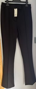 River Island Black Slim Stretch flared Trousers Size 10 BNWT