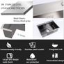 Stainless Steel Washing Sink Hand Wash Sink Commercial Kitchen with Tap for Shop Kitchen Garage Garden 80cm Black Image 2