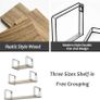NEW SALE | Rustic Floating Shelves, Decorative Wood Wall Shelves Set of 3, Wall Mounted Storage Shelves for Bedroom, Living Room, Kitchen, Bathroom, Office and More Carbonized Image 5