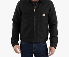 Carhartt Men's Relaxed Fit Duck Blanket Lined Detroit Jacket Work Utility Outerwear