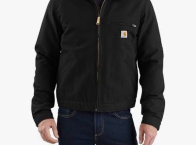 Carhartt Men's Relaxed Fit Duck Blanket Lined Detroit Jacket Work Utility Outerwear