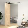 5ft Bi-Folding Sliding Barn Door Hardware Kit - Black Image 7