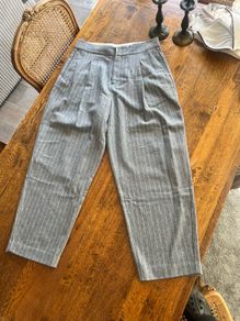 Part Two grey pinstripe trousers