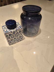 blue ginger jar and vase