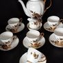 Rare Stunning Royal Tuscan Wedgwood Golden Rose Coffee Set Image 2