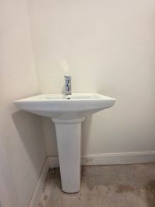 Bathroom Pedestal Sink  and Chrome Tap Brand New