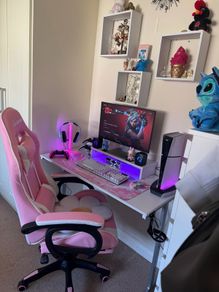 Gaming desk with monitor stand