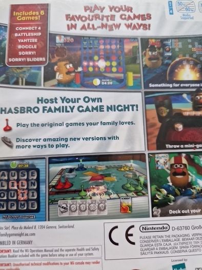 Hasbro Family game night Nintendo Wii games Original