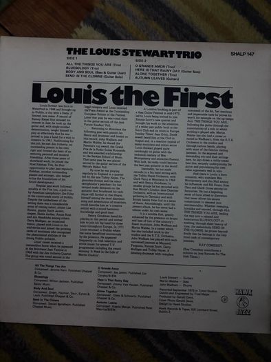 Louis Stewart Trio vinyl lp Irish pressing