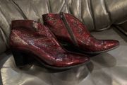 Ara - V-cut Heeled Ankle Burgundy