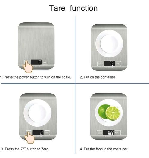 Large 23x17cm 10kg 1g Digital Kitchen Scales Food Scale Stainless Steel Surface With Backlit LCD Display Multifunction for Home Office Use