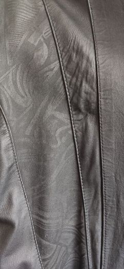 Authentic Vintage Sardar Soft Leather Jacket Rare Embossed Detail  Size 16 (Fits M-L Oversized)