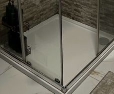 SONAS Crystal 90 by 90cm Low Profile Stone Resin Shower Tray Immaculate