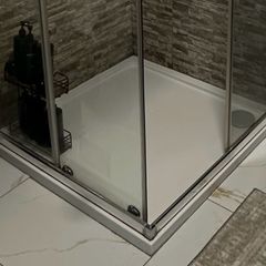 SONAS Crystal 90 by 90cm Low Profile Stone Resin Shower Tray Immaculate