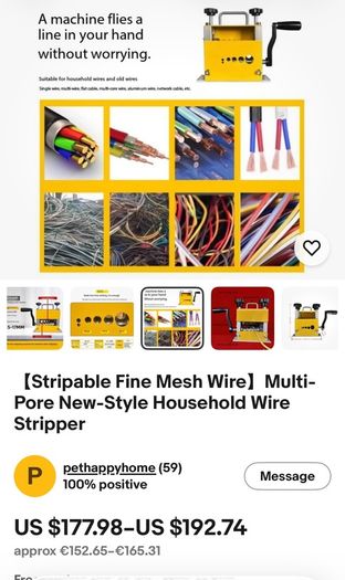 Small Manual wire cable copper stripping Machine/drill order, 6 channels 3-17mm, adjustable height razor wire razor wire drill for used cables, domestic and industrial single-pole wires