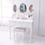 Dressing Table with 3 Mirror Stool Makeup with stool, 7 drawers Image 6