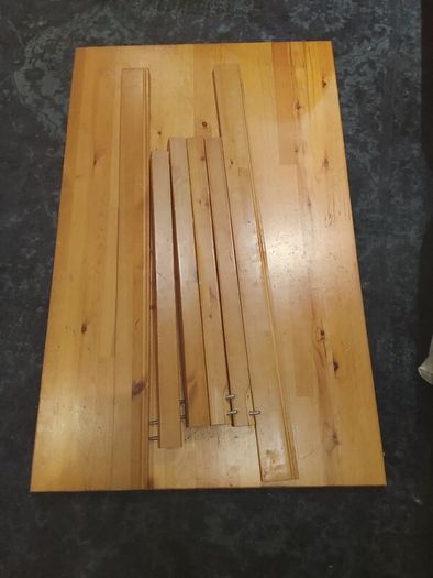 Pine dining table and chairs set