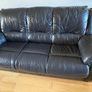 Black leather Couch Image 2