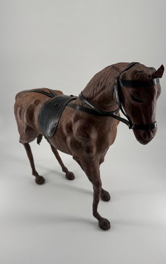 leather horse sculpture