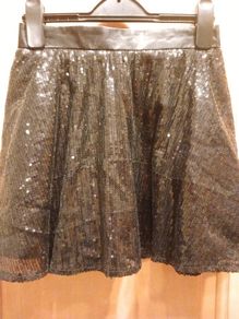Sequinned black sparkly skirt age 8-9
