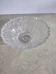 Bohemia Czech Republic Hand Cut Crystal Queen Lace Bowl