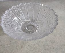 Bohemia Czech Republic Hand Cut Crystal Queen Lace Bowl
