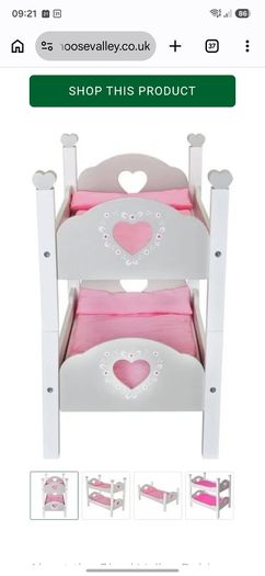 Dolls bunk bed