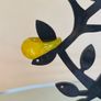 Vintage Yellow Chalcedony Faceted Glass Chunky Ring Image 3