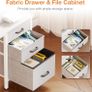 Computer Desk with Drawers 120x48cm Office Storage Reversible Small White Desks for Home Image 4
