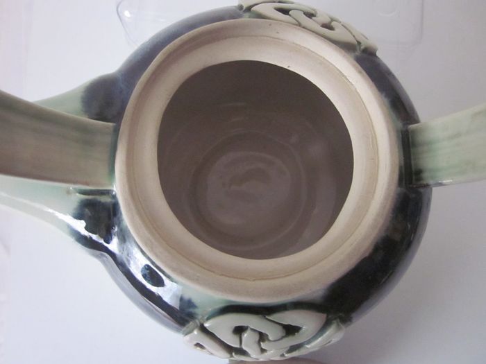 Ceramic Celtic Teapot from Ken Watters Pottery Listowel Co. Kerry.
