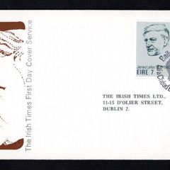 1976 Ireland James Larkin Commemorative Stamp Illustrated The Irish Times First Day Cover (FDC).
