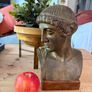 Vintage Ceramic Bronzed/ Verdigris Head Of Apollo Image 4