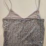Stradivarius glitter silver top Party/ NYE/ Christmas party/ special events UK 8 Image 2
