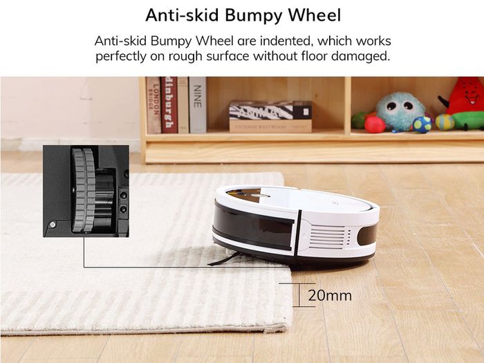 ILIFE V9e Robot Vacuum Cleaner Smart Suction, Dust Box WIFI Cellphones APP ,4000Pa Suction 110 Mins RunTime, Household Tools
