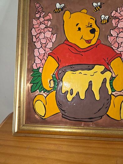 Vintage Hand Made Paint on Copper "Winnie the Pooh"