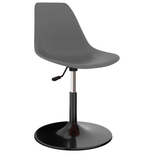 Swivel Dining Chairs 4 pcs Light Grey PP