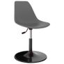 Swivel Dining Chairs 4 pcs Light Grey PP Image 3