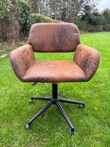 Vintage Style Faux Suede Office Chair