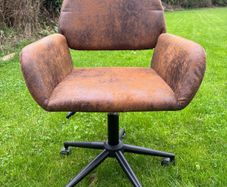 Vintage Style Faux Suede Office Chair