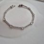 Bracelet sterling silver 925 clear stone size 19cm very good condition Image 4