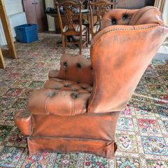 chesterfield style wingback chairs