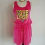 Lipsy London pink velour summer dress size L UK14/16 EU42/44 Postage included Image 2