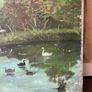 Vintage French Oil Painting On Canvas, Original Mid Century Impressionist European Landscape, Signed Ballet No 15 Paysage, Image 4