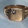 Vintage Solid Gold Signet Ring Starburst Design (2.75g) Image 6