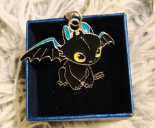Flying Dragon Necklace Toothless Inspired How to Train Your Dragon Jewelry