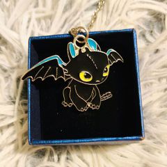 Flying Dragon Necklace Toothless Inspired How to Train Your Dragon Jewelry