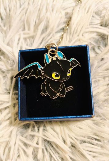 Flying Dragon Necklace Toothless Inspired How to Train Your Dragon Jewelry