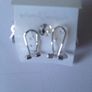 Brand new Turquoise / light blue Rose & Diamond earrings Image 6