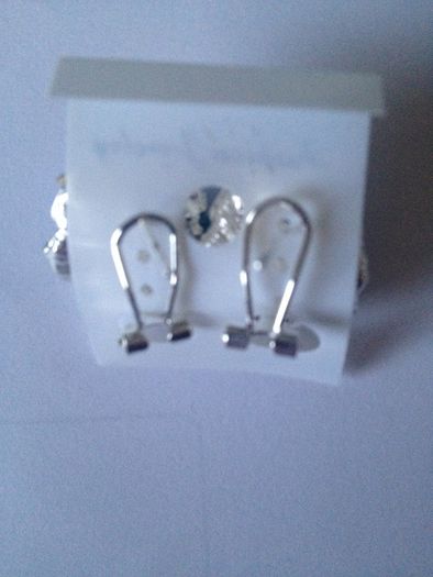 Brand new Turquoise / light blue Rose & Diamond earrings