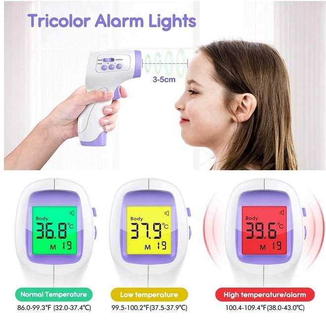 Kkmier Color Alarm Non-Contact Infrared Thermomter